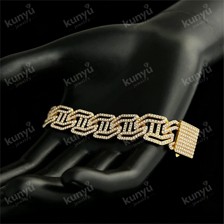 Gelang Hip Hop Berlapis Emas